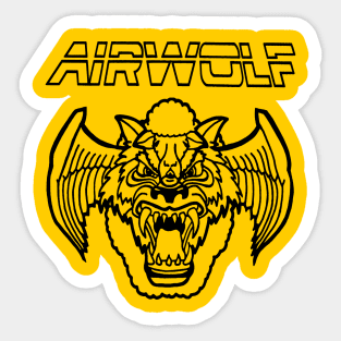 Airwolf Black Sticker